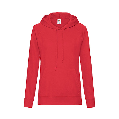 Толстовка женская без начеса LIGHTWEIGH HOODED SWEAT 240 (Красный)