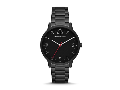 Часы наручные, мужские (Корпус- черный, циферблат- черный, крепление- черный)