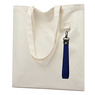 Сумка для покупок LUMISSA 325 г/м² с ремувкой, натуральный/тёмно-синий (Бежевый/Тёмно-синий)