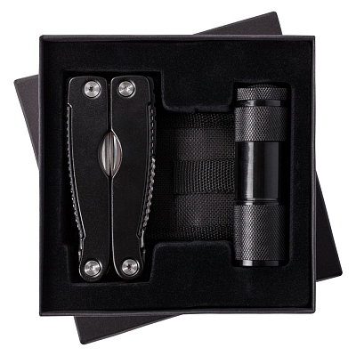 Набор Handmaster: фонарик и мультитул, черный (Чёрный)