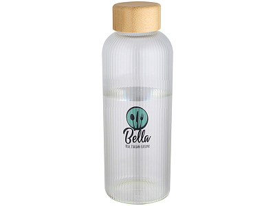 Стеклянная бутылка с бамбуковой крышкой Mirage