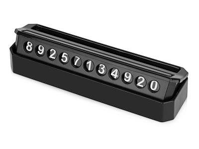 Табличка Tempark с номером телефона для временной парковки (Чёрный)