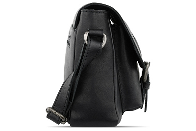 Сумка женская KLONDIKE GOLD «Amber», натуральная кожа в черном цвете, 27,5 х 19 х 10 см