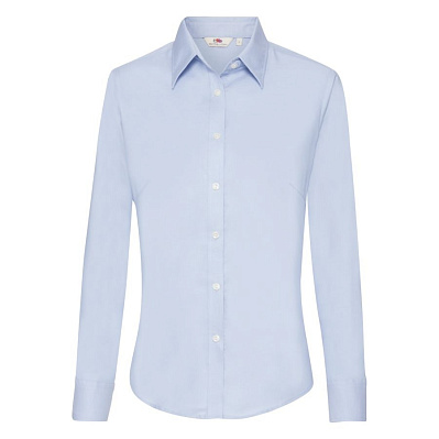 Рубашка женская LONG SLEEVE OXFORD SHIRT LADY-FIT 135 (Светло-голубой)