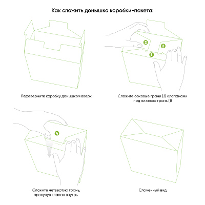 Подарочная коробка-пакет универсальная малая, черная