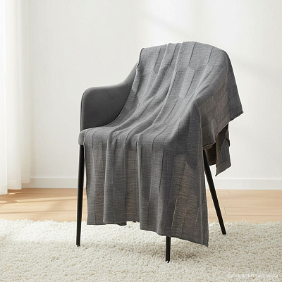 Плед Rombus, серый меланж