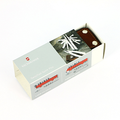 Мультитул VICTORINOX SwissTool Spirit XC Plus Ratchet, 105 мм, 38 функций, в кожаным чехле