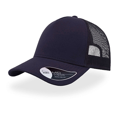 Бейсболка RAPPER JERSEY, 5 клиньев, пластиковая застежка (Тёмно-синий)