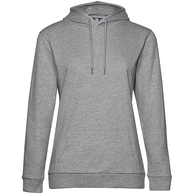 Толстовка с капюшоном женская Hoodie  (Серый меланж)