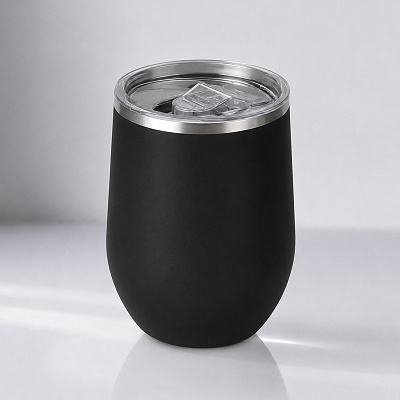 Термокружка Vacuum mug C1, soft touch, 370 мл (Чёрный)