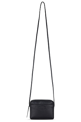 Сумка через плечо KLONDIKE RUSH «Allison», натуральная кожа в черном цвете, 18 х 14 х 5 см