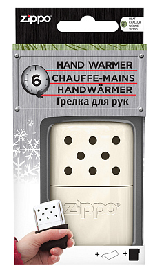 Каталитическая грелка ZIPPO, алюминий с покрытием Pearl, белая, матовая, на 6 ч, 51x15x74 мм