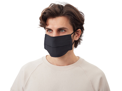 Маска для лица многоразовая из хлопка (Чёрный)