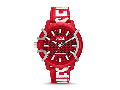 Часы наручные, мужские (Красный, белый)