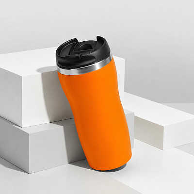 Термокружка Double wall mug С1 soft-touch, 350 мл (Оранжевый)