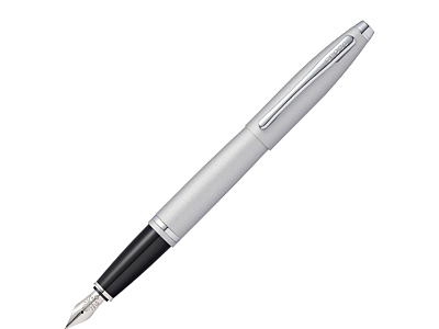 Ручка перьевая Calais (Серебристый матовый/черный)