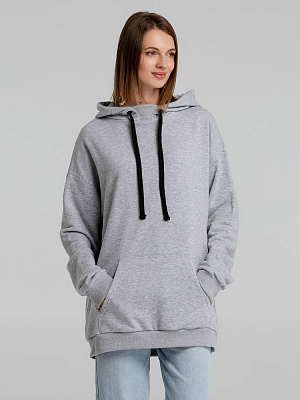 Худи оверсайз «Чистая соль»  (Серый меланж)