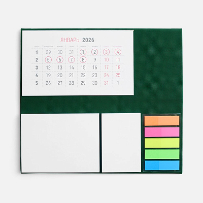 Календарь настольный Grade, зеленый