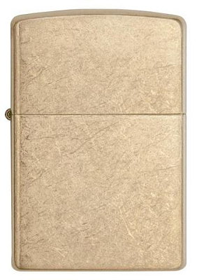 Зажигалка ZIPPO Armor™с покрытием Tumbled Brass, латунь/сталь, золотистая, матовая, 38x13x57 мм