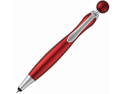 Ручка-стилус шариковая Naples (Красный/серебристый)