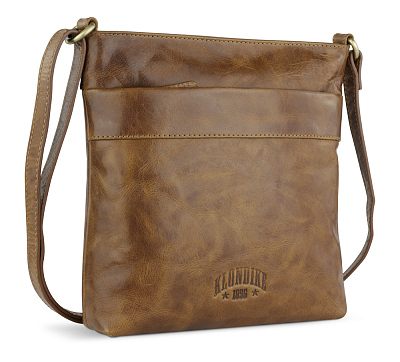 Сумка через плечо KLONDIKE MOUNTAIN «May», натуральная кожа в коньячном цвете, 24 x 26 x 6 см