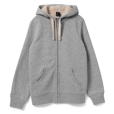 Толстовка унисекс на молнии Sherpa 280  (Серый меланж)