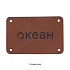 Шильд 4х6 см имитация кожи, коричневый - Фото 2