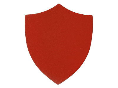 Патч Щит, nubuk (Красный)