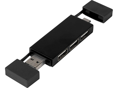 Двойной USB 2.0-хаб Mulan (Черный)