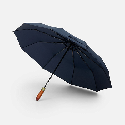 Зонт складной Cloudburst в подарочной упаковке, темно-синий (Тёмно-синий)