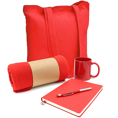Подарочный набор Тепло и вдохновение  (Красный)