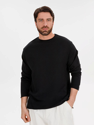 Лонгслив унисекс Siluetti Fuori, черный