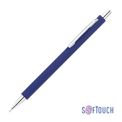 Ручка шариковая "Trade", покрытие soft touch  (Темно-синий)
