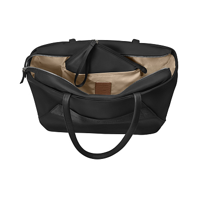 Сумка VICTORINOX Victoria Signature Tote, черная, нейлон/кожа, 51x15x30 см, 19 л