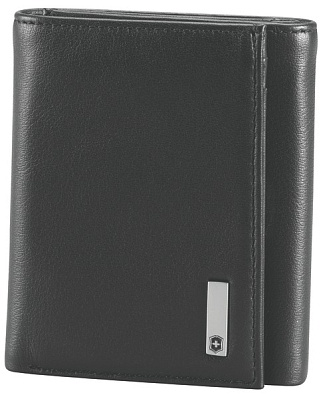 Портмоне VICTORINOX Altius 3.0 Athens чёрное натуральная кожа наппа 9x3x10 см