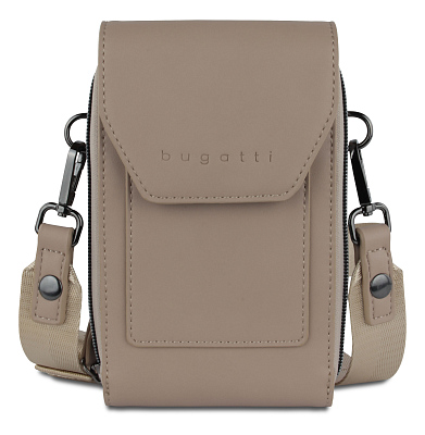 Сумка наплечная BUGATTI Almata, песочная, полиуретан, 11х4х19 см