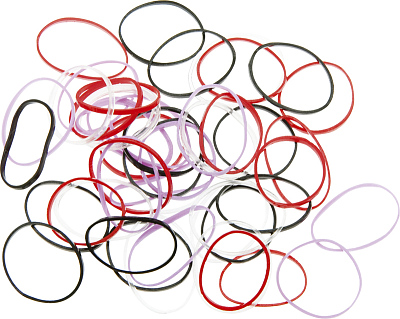 Резинки для волос Dewal Beauty силикон цветные, mini (50 шт) (Разноцветный)