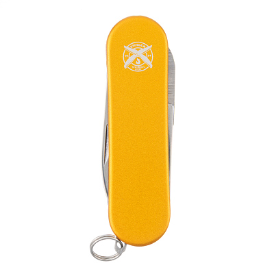 Нож перочинный Stinger, 62 мм, 4 функции, материал рукояти алюминий (золотистый)