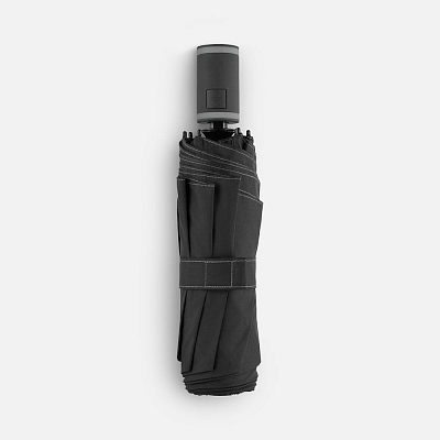 Зонт складной AOC Mini с цветными спицами, серый