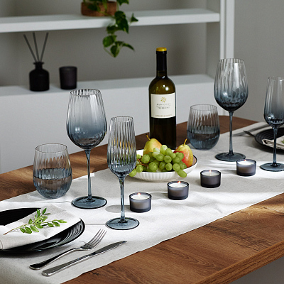 Бокал для вина Мансера (Mancera), градиент серый