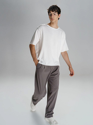 Футболка оверсайз унисекс Vozduh, синяя (Белый)