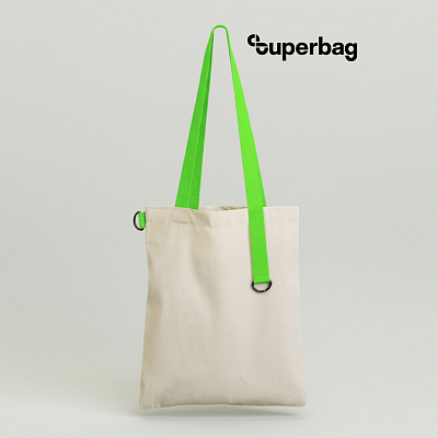 Шоппер Superbag (неокрашенный с салатовым) (Неокрашенный с салатовым) Шоппер Superbag (неокрашенный с салатовым) (Неокрашенный с салатовым)
