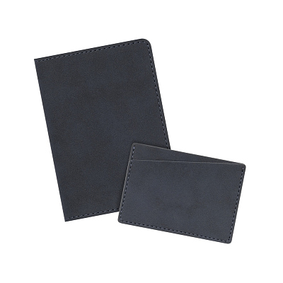 Подарочный набор Nuba  (кардхолдер, обложка на паспорт) (Синий)