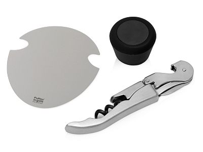 Набор аксессуаров для вина Nigota (Серебристый, черный)