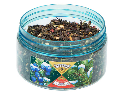 Чай черный с можжевельником и пихтой С НОВЫМ ГОДОМ ! (Бирюзовый/многоцвет)