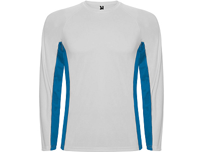 Футболка с длинным рукавом Shanghai мужская (Белый/королевский синий)