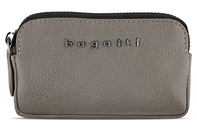 Ключница BUGATTI Bella, бежевая, воловья кожа/полиэстер, 12х1,5х7 см