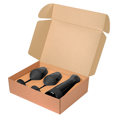 Подарочный набор декантер + 2 бокала для вина Блэк Эдишн (Black Edition), черный