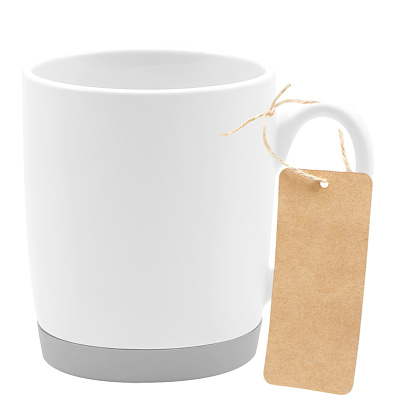 Кружка Make Me To Go, белая/серая_с_биркой (Белый/серый_с_биркой)