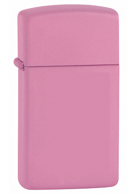 Зажигалка ZIPPO Slim® с покрытием Pink Matte, латунь/сталь, розовая, матовая, 29x10x60 мм (Розовый)